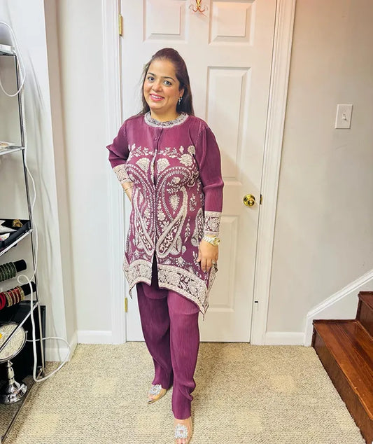 Desginer Wrinkled  Co-Ord Set