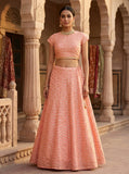 Peach Wave Lehanga Set