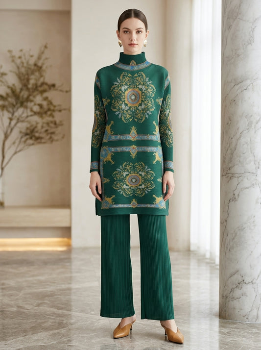 Pleated Print Co-Ord Set