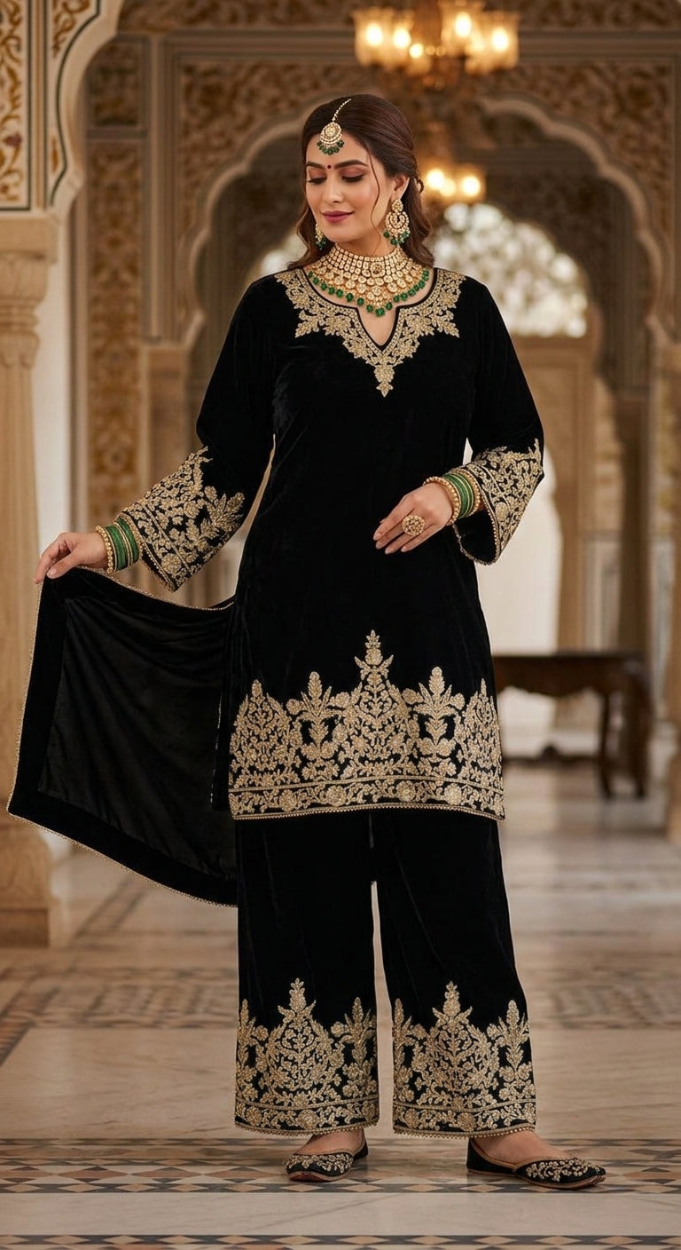 Black Designer Co-Ord Set