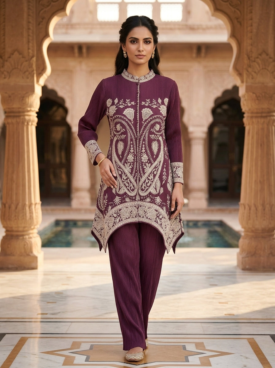Designer Wrinkled  Co-Ord Set