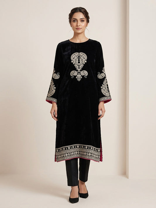 Velvet Embroidery Co-Ord Set