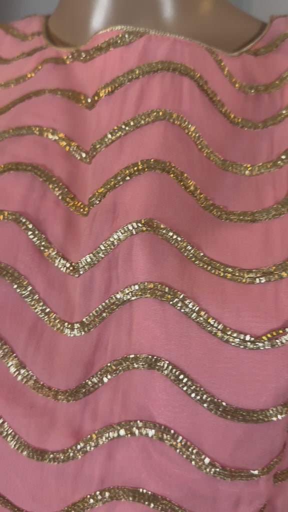 Peach Wave Lehanga Set